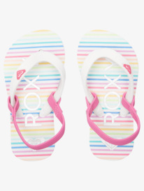 3 Toddler's Tahiti Flip-Flops White AROL100005 Roxy