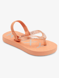 6 Toddlers Viva Sparkle Sandals Orange AROL100014 Roxy
