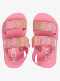 roxy, Girls Roxy Cage Sandals, CRAZY PINK/SOFT LIME (zpl) Roxy Cage - Sandals for Girls AROL100020