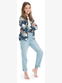 6 Girl's 4-16 Yeah Bali Baby Pants Blue ERGDP03062 Roxy