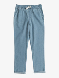 7 Girl's 4-16 Yeah Bali Baby Lightweight Denim Pants Blue ERGDP03072 Roxy
