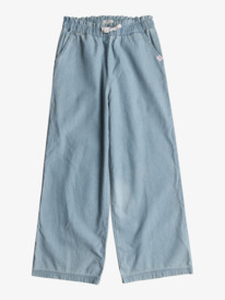 7 Here Comes The Weekend - Pantalón palazzo en denim para Chicas 4-16 Azul ERGDP03073 Roxy