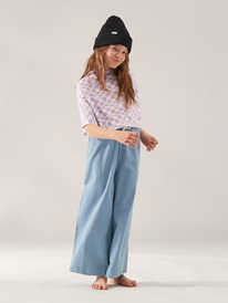 6 Here Comes The Weekend - Pantalón palazzo en denim para Chicas 4-16 Azul ERGDP03073 Roxy