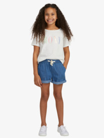 7 Girls 4-14 Lazy Song Denim Shorts Blue ERGDS03071 Roxy