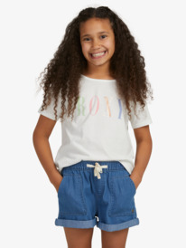 1 Girls 4-14 Lazy Song Denim Shorts Blue ERGDS03071 Roxy