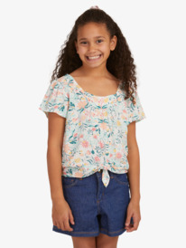 3 Girls 4-14 Just Be Happy High Waisted Denim Shorts Blue ERGDS03072 Roxy