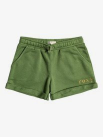 roxy, Детские спортивные шорты Be My Life A 4-16, VINEYARD GREEN (gnt0) Be My Life A - Organic Sweat Shorts for Girls 4-16 ERGFB03193