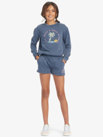 3 Girl's 4-16 Distance And Time A Sweat Shorts Blue ERGFB03296 Roxy
