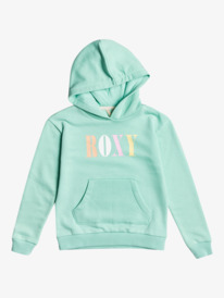 roxy, Girls 4-14 Indian Poem Organic Fleece Hoodie, BROOK GREEN (gcf0) INDIAN POEM MULTICO ERGFT03621