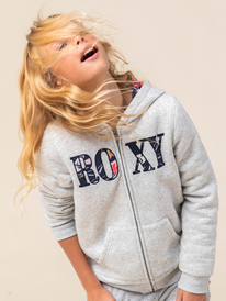 2 Girl's 4-16 Island In The Sun Hoodie Grey ERGFT03671 Roxy