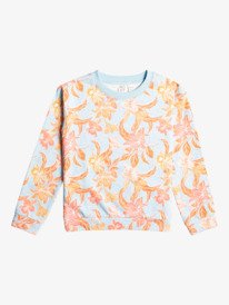 roxy, Детская толстовка Off To The Beach 8-16, COOL BLUE RG ISLAND TIME (xbym) Off To The Beach 2022 - Sweatshirt for Girls 8-16 ERGFT03698