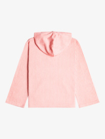 roxy, Girl's 4-16 Think About The Sky Beach Poncho Inspired Sweatshirt, SUNKISSED CORAL HAZY STRIPE (mjv1) THINK ABOUT THE SKY ERGFT03810