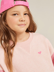 7 Ready To Run - Übergroßes Sweatshirt für Mädchen 4-16 Rosa ERGFT03885 Roxy