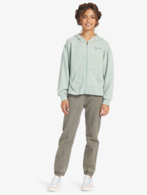 4 Girl's 4-16 Early In The Morning B Zip-Up Hoodie Blue ERGFT03898 Roxy