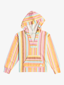 6 Feels Like Summer - V-Neck Pullover Sweatshirt for Girls 4-16 Marron ERGFT03902 Roxy