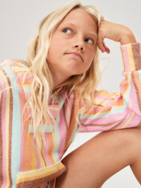 5 Feels Like Summer - V-Neck Pullover Sweatshirt for Girls 4-16 Marron ERGFT03902 Roxy