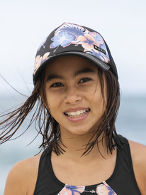 roxy, Girls 8-16 Honey Coconut Trucker Cap, ANTHRACITE REEF FLOWER S (kvj6) HONEY COCONUT ERGHA03267