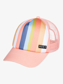 roxy, Girls 8-16 Honey Coconut Trucker Cap, PAPAYA RG BEACHIN STRIPE S (mfq4) HONEY COCONUT ERGHA03267
