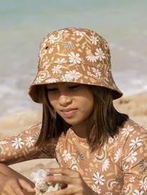 roxy, Girls 8-16 Dancing Shoes Bucket Hat, TOASTED NUT RG RETRO ISLE (ckn7) DANCING SHOES GIRL ERGHA03271
