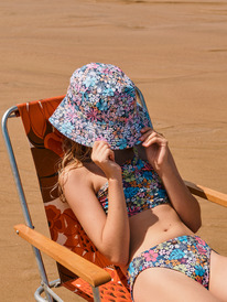 roxy, Girl's 4-16 Tiny Honey Bucket Hat For Girls, MOOD INDIGO TROPICAL RAYS (xbmg) Tiny Honey - Bucket Hat for Girls ERGHA03286