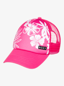 roxy, Girl's 4-16 Honey Coconut Trucker Hat For Girls, SHOCKING PINK HELLO ALOHA (mjy6) Honey Coconut - Trucker Cap for Girls ERGHA03291