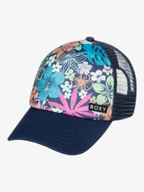 roxy, Girl's 4-16 Honey Coconut Trucker Hat For Girls, MOOD INDIGO TROPICAL RAYS (xbmg) Honey Coconut - Trucker Cap for Girls ERGHA03291