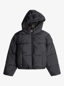 roxy, Girls 4-16 Just Good Friends Puffer Jacket, ANTHRACITE (kvj0) JUST GOOD FRIENDS ERGJK03113