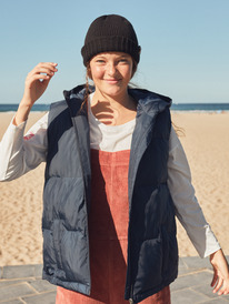 2 Nice To Meet Ya - Puffer Vest for Girls (10-16 years) Blue ERGJK03119 Roxy