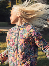 2 My Universe - Quilted Jacket for Girls 4-16 Blue ERGJK03120 Roxy