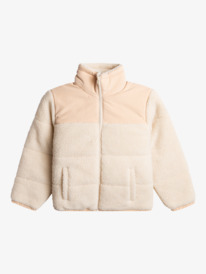4 When I Ride - Jacke aus Sherpa-Fleece für Mädchen 4-16 Braun ERGJK03121 Roxy