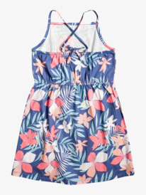 roxy, Girl's 4-16 Follow The River Strappy Dress, BIJOU BLUE FLEUR DE BREEZE (bng7) Follow The River - Strappy Dress for Girls 4-16 ERGKD03198