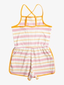 roxy, Strawberry Bubblegum Strappy Romper For Girls, SNOW WHITE HOULA STRIPE (wbk7) Strawberry Bubblegum - Strappy Playsuit for Girls 4-16 ERGKD03228