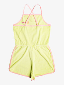 roxy, Girl's 4-16 Glitter In The Air Strappy Romper For Girls, DAIQUIRI GREEN (geb0) Glitter In The Air - Strappy Playsuit for Girls 4-16 ERGKD03239