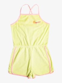 roxy, Girl's 4-16 Glitter In The Air Strappy Romper For Girls, DAIQUIRI GREEN (geb0) Glitter In The Air - Strappy Playsuit for Girls 4-16 ERGKD03239