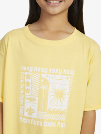 12 Girls 4-16 Sublime Landscape Short Sleeve T-Shirt Dress Yellow ERGKD03241 Roxy