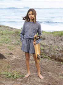 3 Girl's 4-16 Talking To The River Long Sleeve Knit Top Blue ERGKT03210 Roxy