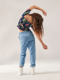 6 Sunday Night Sessions - Puff Sleeve Top for Girls 4-16 Blue ERGKT03222 Roxy