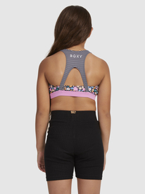 roxy, Girls 8-16 Active Joy Sports Bra, ANTHRACITE FLOWER POWER (kvj9) ACTIVE JOY FITNESS BRA ERGKT03229