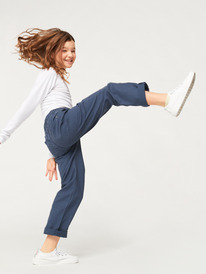 8 Me And My Girls Canvas - Pantalon cargo pour Fille (10-16 ans) Bleu ERGNP03113 Roxy