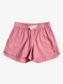 3 Girl's 4-16 Una Mattina Elastic Waist Shorts Pink ERGNS03088 Roxy