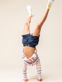 1 Girl's 4-16 Una Mattina Elastic Waist Shorts Blue ERGNS03088 Roxy