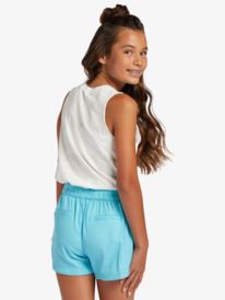 roxy, Girl's 4-16 Una Mattina Elastic Waist Shorts, BACHELOR BUTTON (bgz0) Una Mattina - Beach Shorts for Girls 4-16 ERGNS03088