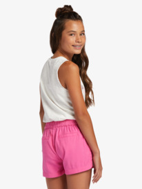roxy, Girl's 4-16 Una Mattina Elastic Waist Shorts, SHOCKING PINK (mjy0) Una Mattina - Beach Shorts for Girls 4-16 ERGNS03088