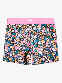 roxy, Girls 8-16 Active Joy Techincal Surf Shorts, ANTHRACITE FLOWER POWER (kvj9) ACTIVE JOY SHORT FITNESS ERGNS03136