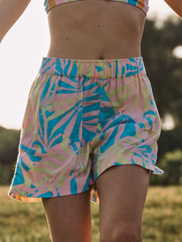 roxy, Girl's 4-16 Blue Ocean Floor Viscose Shorts For Girls, DAIQUIRI GREEN ALL PALMED O RG (geb7) Blue Ocean Floor - Viscose Shorts for Girls 4-16 ERGNS03140