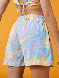 5 Girl's 4-16 Blue Ocean Floor Viscose Shorts For Girls Green ERGNS03140 Roxy