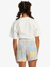 10 Girl's 4-16 Blue Ocean Floor Viscose Shorts For Girls Green ERGNS03140 Roxy