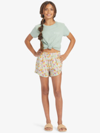 6 Girls 4-16 Canyon Moon Elasticated Shorts  ERGNS03147 Roxy