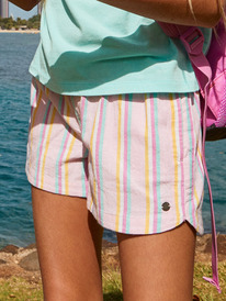 0 Girls 4-16 Una Mattina Linen Shorts Purple ERGNS03157 Roxy