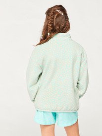 6 Electric Feel - Half-Zip Fleece for Girls 4-16 Bleu ERGPF03060 Roxy